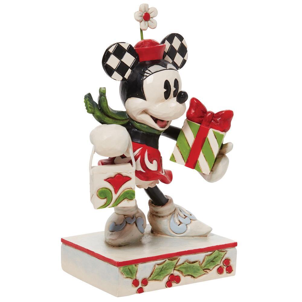 DISNEY TRADITIONS<BR> Minnie With Bag & Gift <br> "Holiday Glamour"