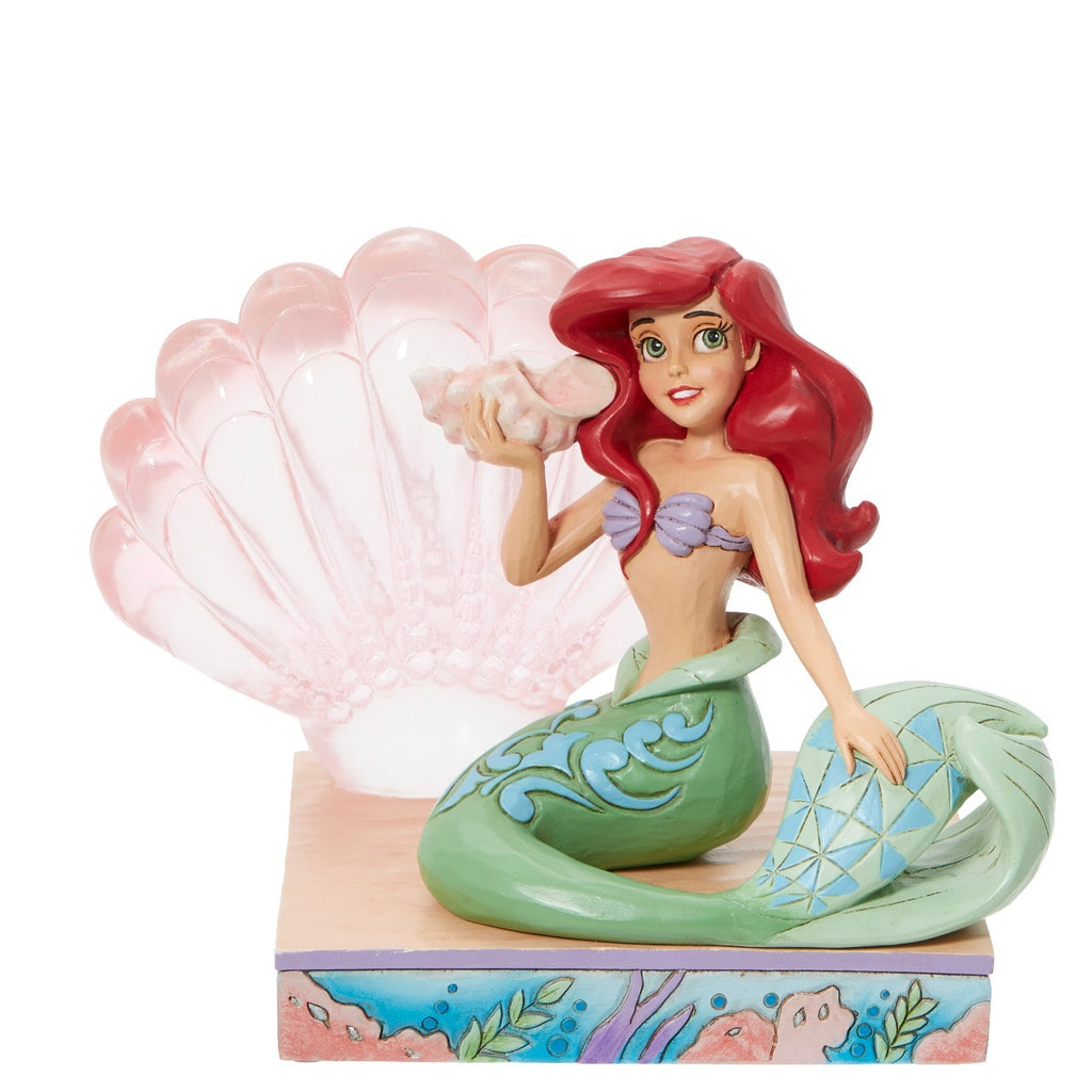 DISNEY TRADITIONS <BR> Ariel With Clear Shell <br> "A Tail of Love"