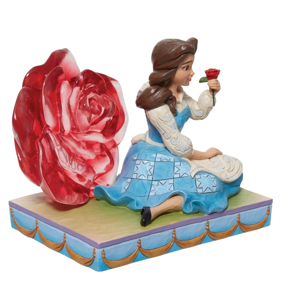 DISNEY TRADITIONS <BR> Belle with Clear Rose <br> "An Enchanted Rose"