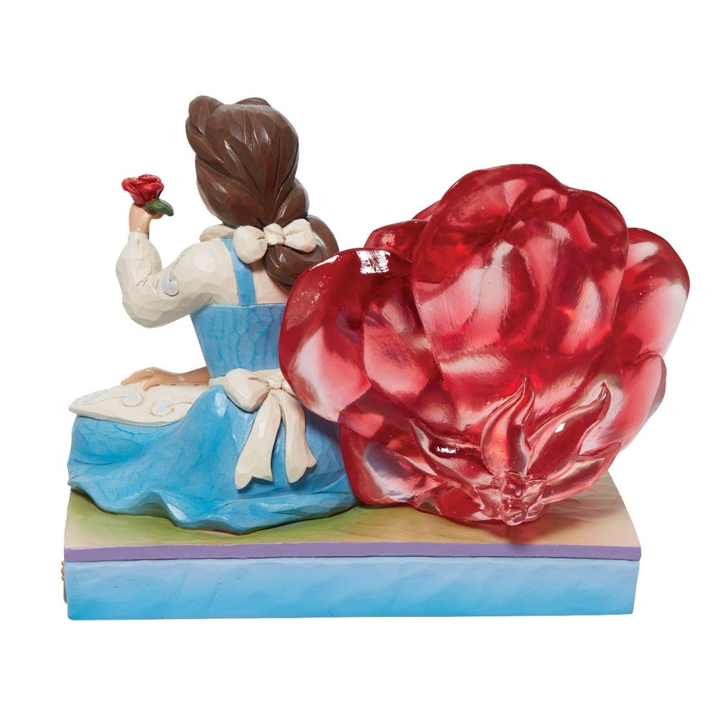 DISNEY TRADITIONS <BR> Belle with Clear Rose <br> "An Enchanted Rose"