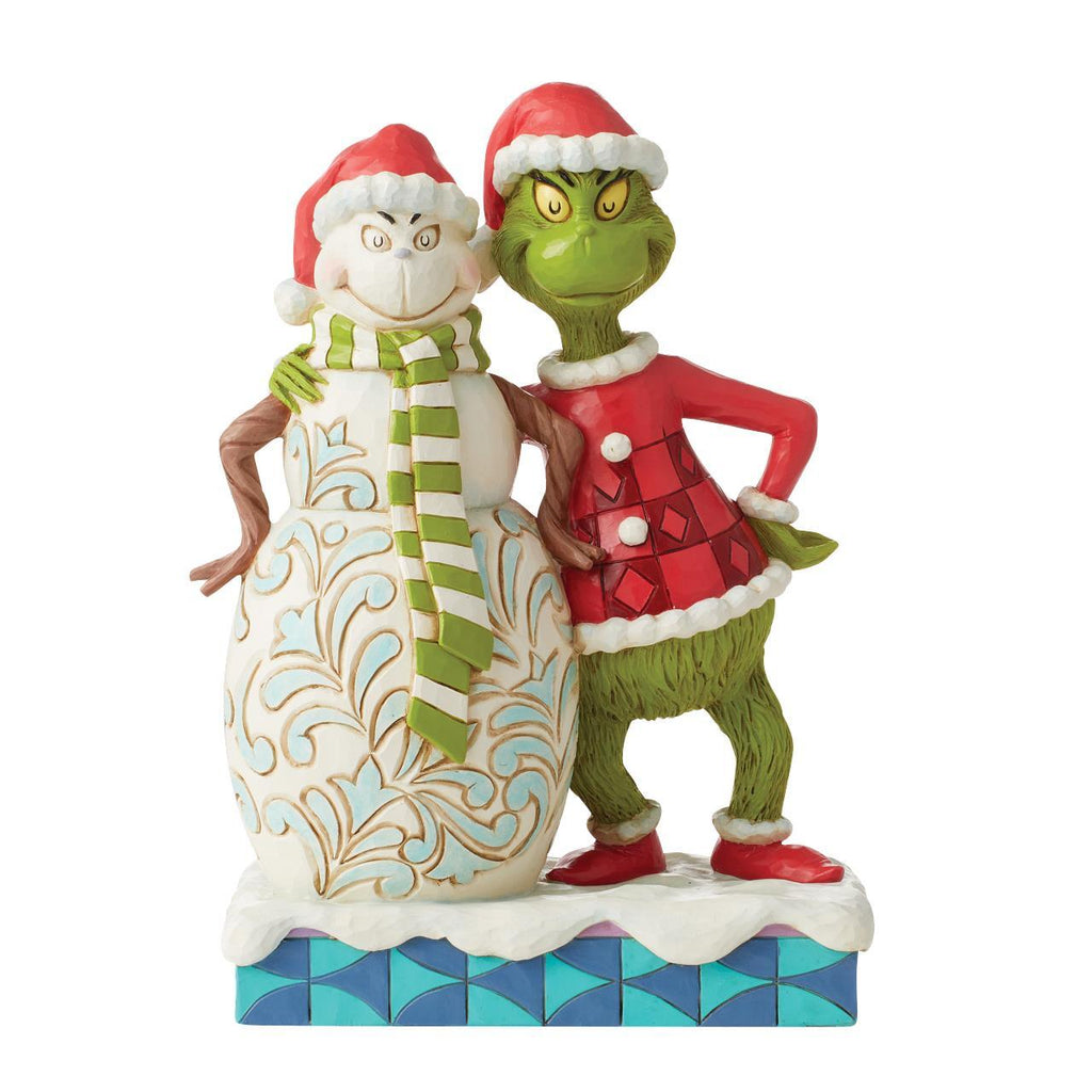 Grinch by Jim Shore <br> Grinch With Grinchy Snowman (20cm)