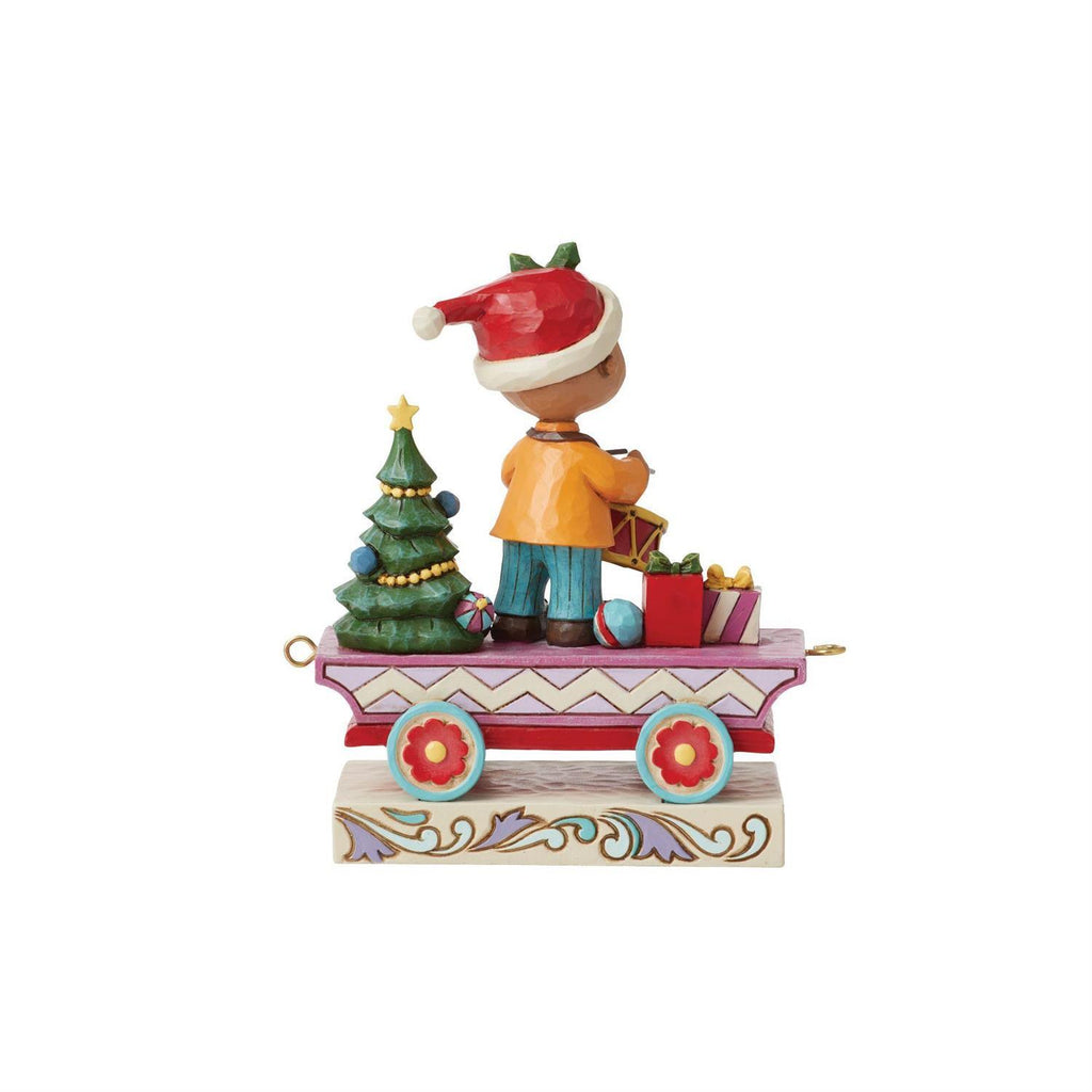 Peanuts by Jim Shore <br> Franklin Train Car <br> "Drumming Up Holiday Cheer"