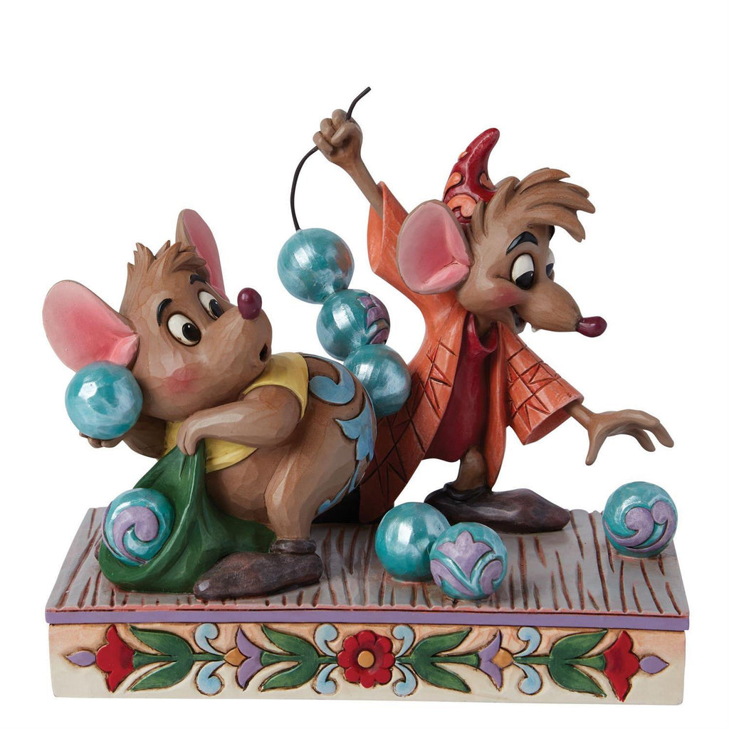 Disney Traditions <br> Jaq & Gus (14cm) <br> "Beads for Cinderelly"