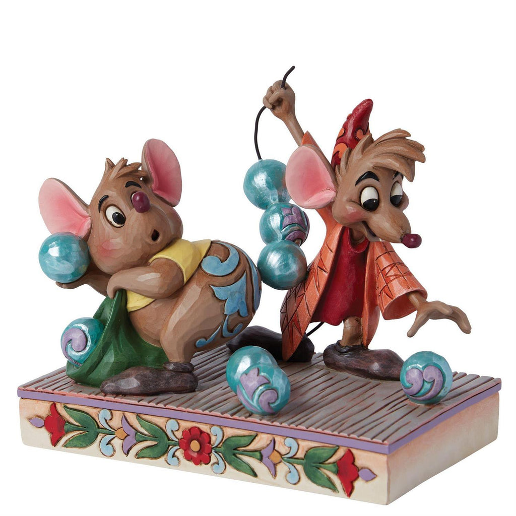 Disney Traditions <br> Jaq & Gus (14cm) <br> "Beads for Cinderelly"