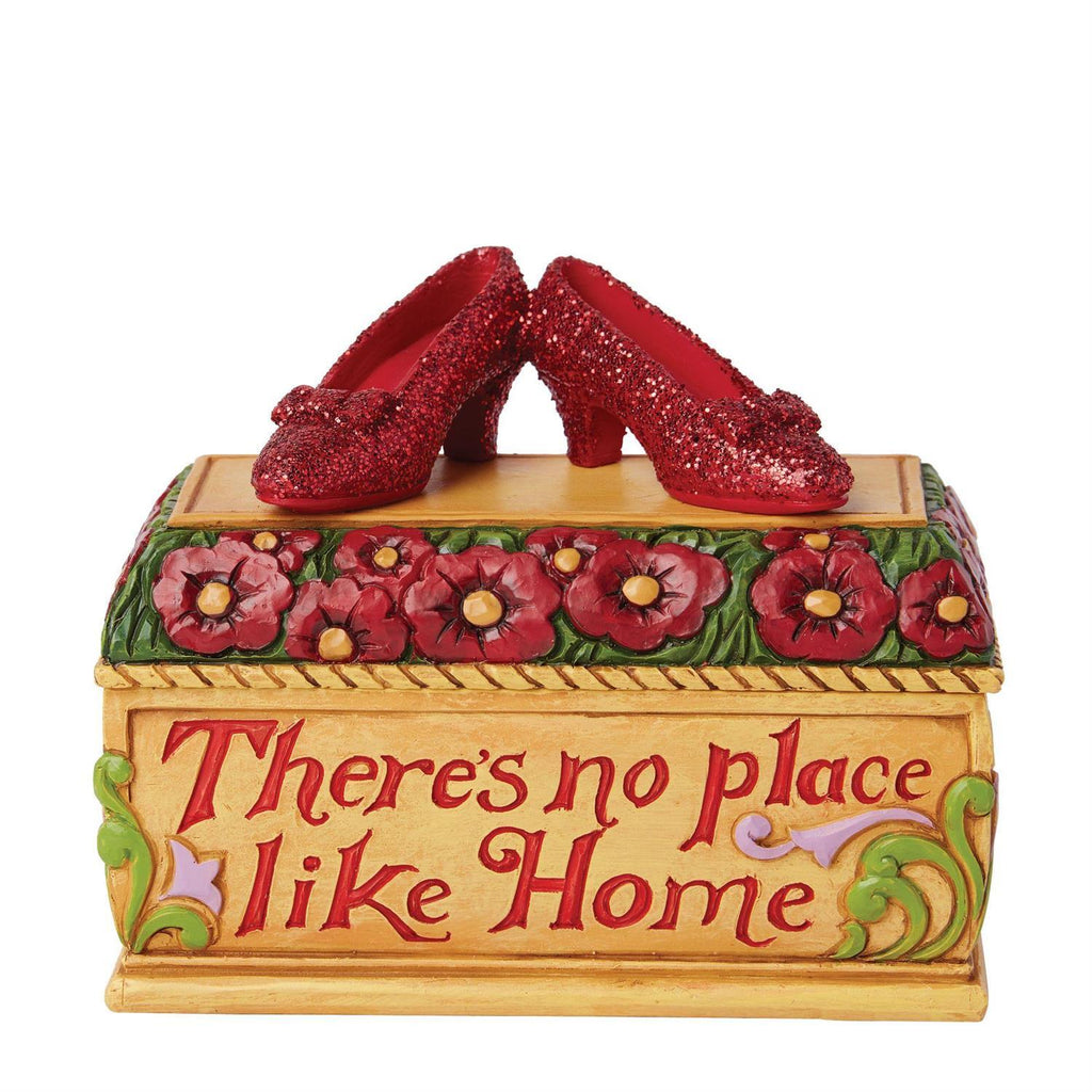 PRE-ORDER 2024 <br> Wizard of Oz by Jim Shore <br> Ruby Slippers Trinket Box (9cm) <br> "There's No Place Like Home" - $74.95