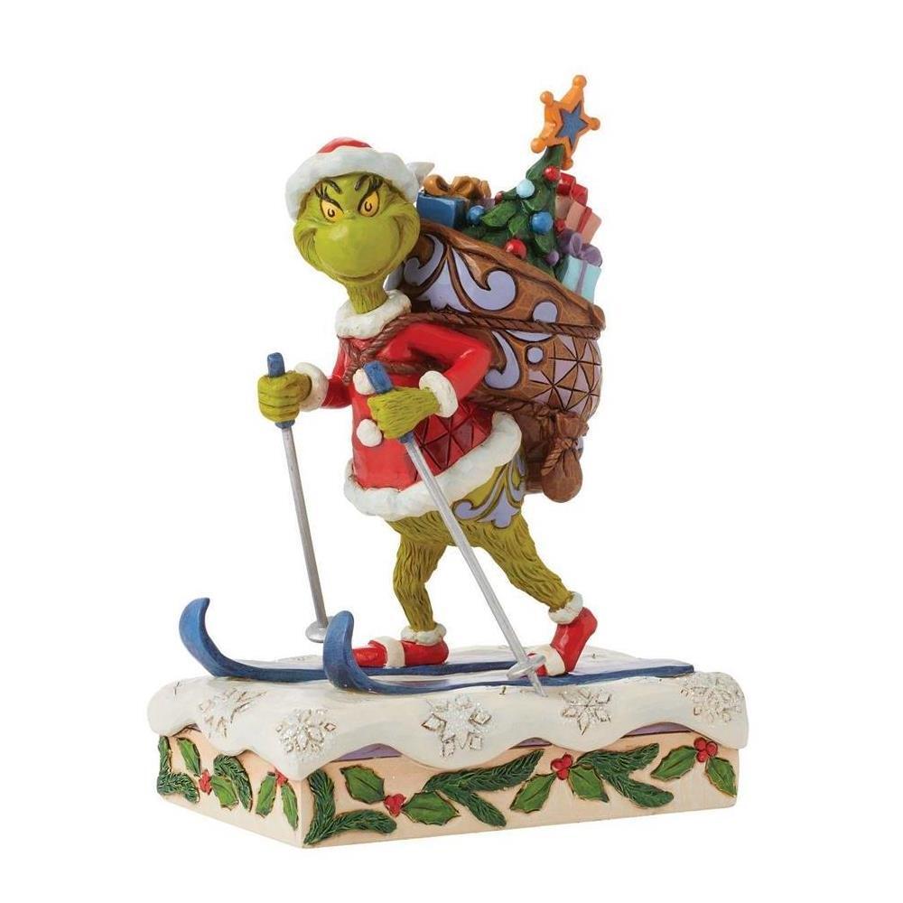 PRE-ORDER 2024 <br> Grinch by Jim Shore <br> Grinch Skiing (17cm) - $129.95