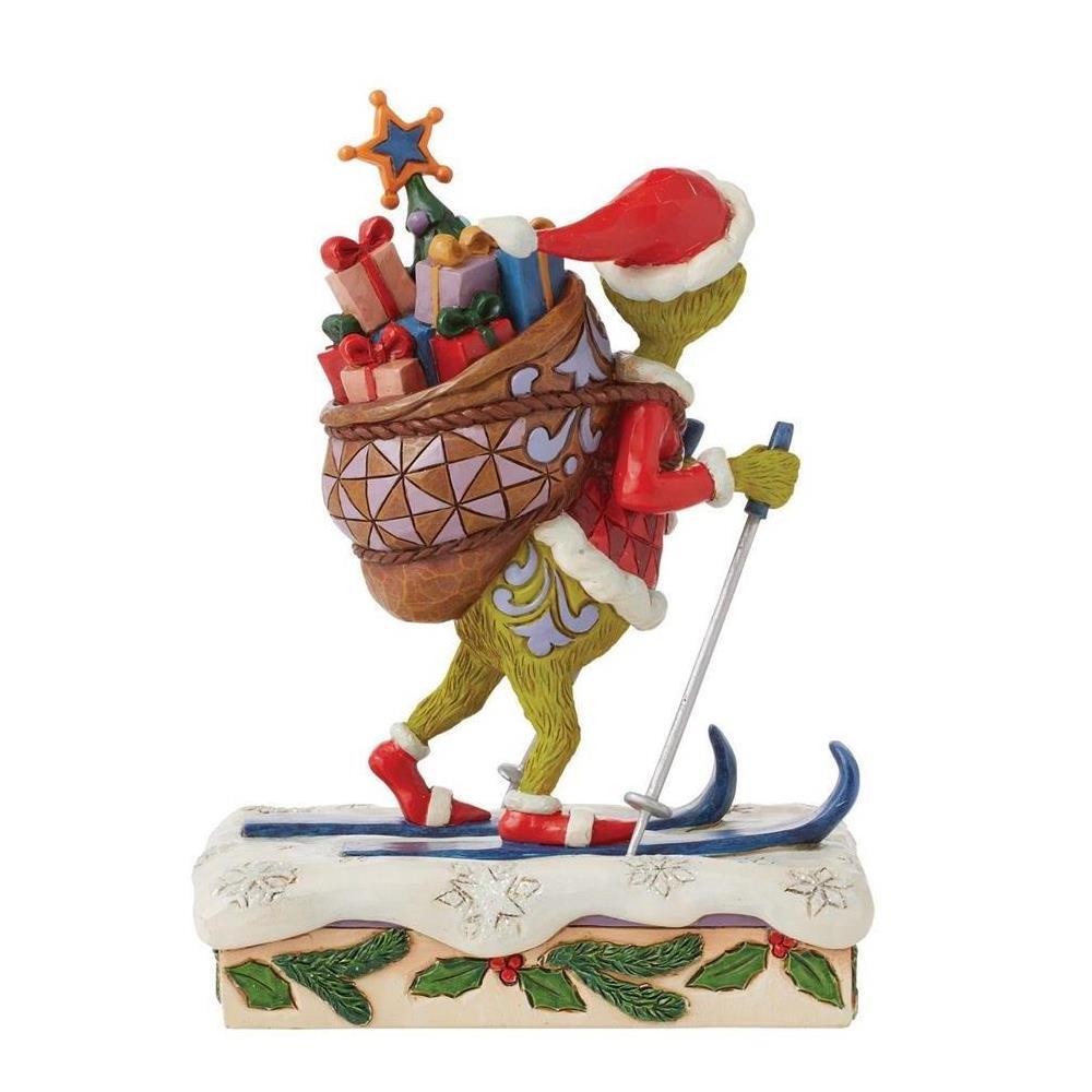 PRE-ORDER 2024 <br> Grinch by Jim Shore <br> Grinch Skiing (17cm) - $129.95