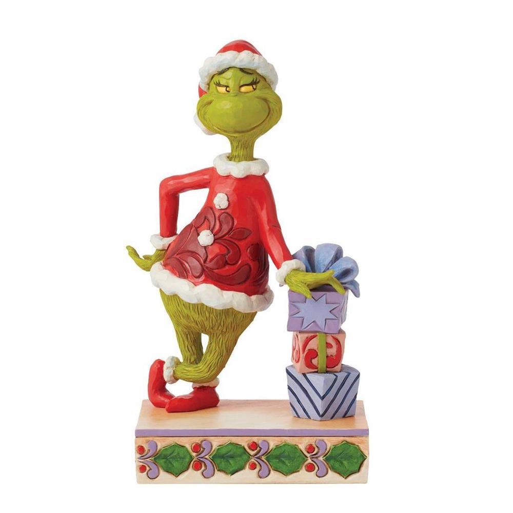 PRE-ORDER 2024 <br> Grinch by Jim Shore <br> Grinch With Presents (20cm) - $134.95