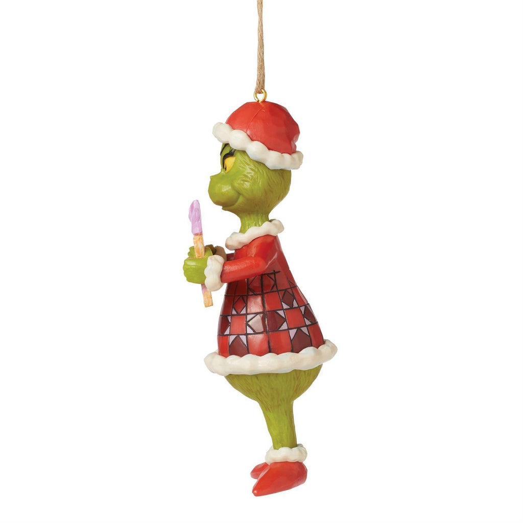 New 2024 <br> Grinch by Jim Shore <br> Hanging Ornament <br> Grinch Bad Attitude (12.5cm)