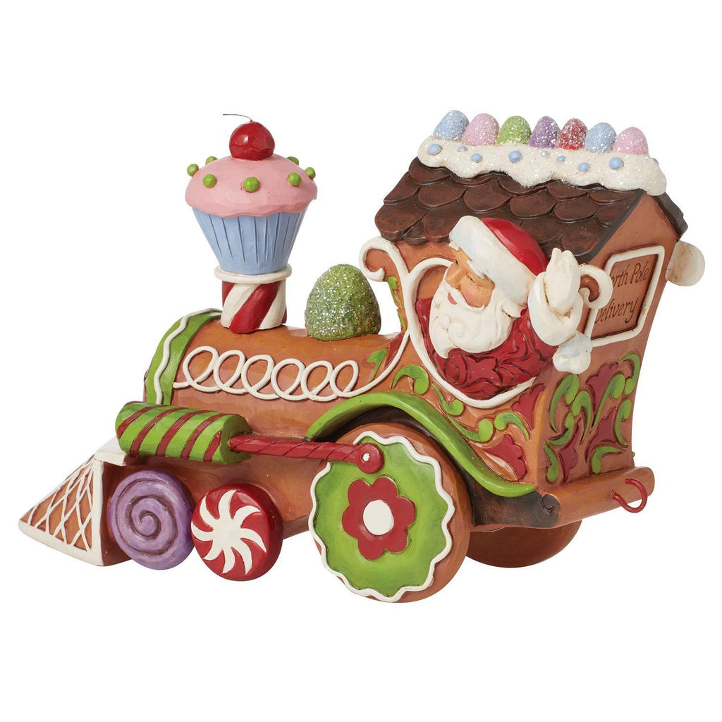 Heartwood Creek  <br> Gingerbread Train Engine (12cm) <br> "Santa's On His Way"