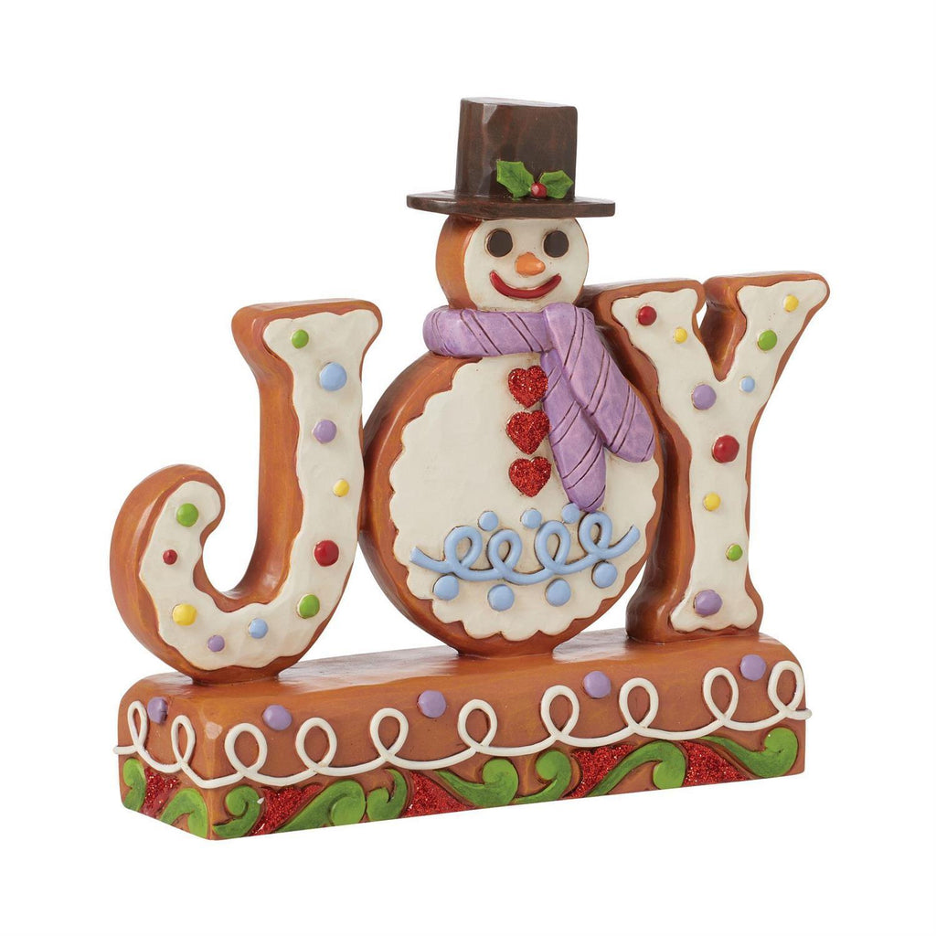 Heartwood Creek  <br> Gingerbread Snowman Joy Sign (15cm) <br> "Baked With Joy"