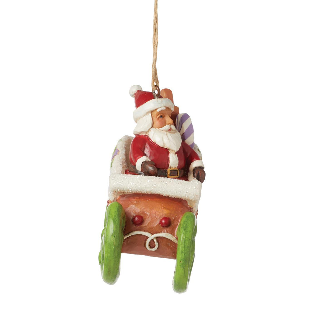 Heartwood Creek  <br>  Santa in Gingerbread Sled (7.5cm) <br> Hanging Ornament