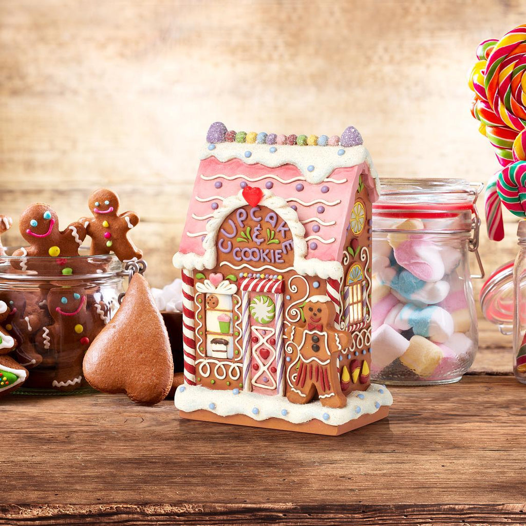 Heartwood Creek  <br> Gingerbread LED Bakery (17cm) <br> "Baking Spirits Bright"