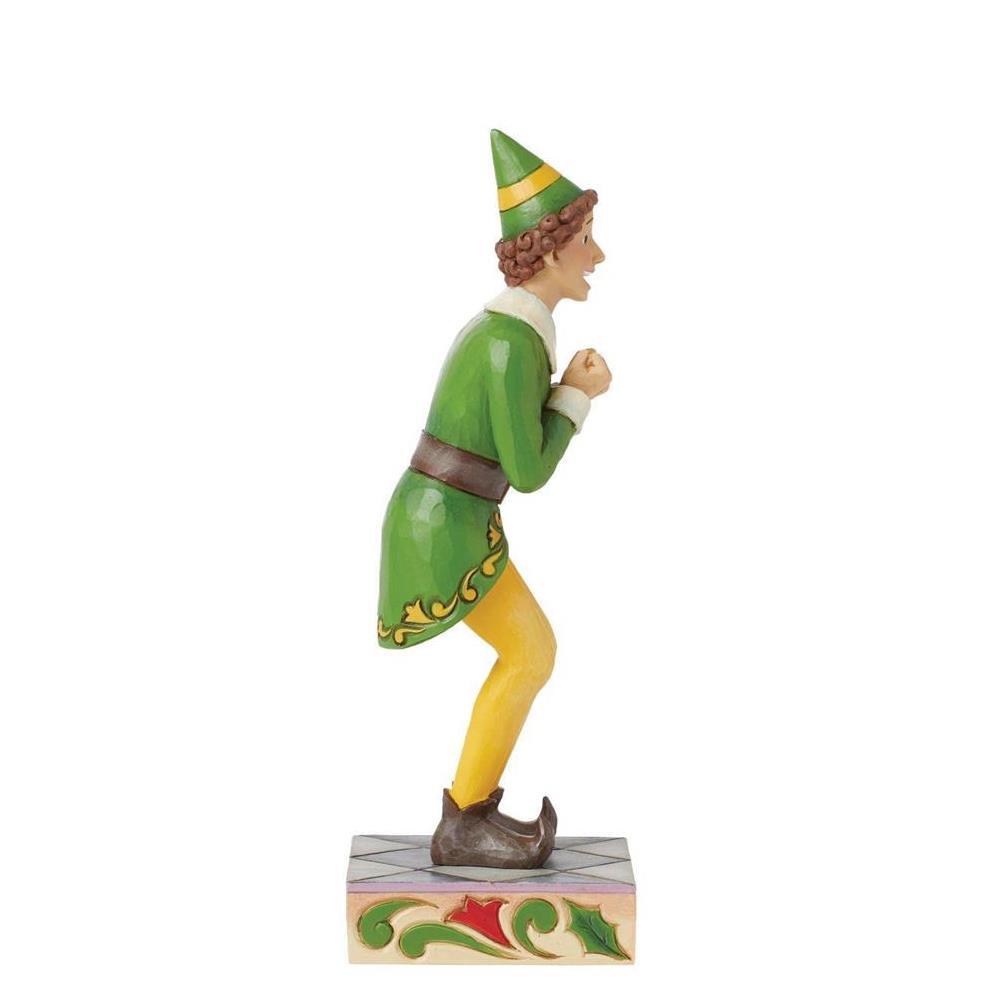 PRE-ORDER 2024 <br> Elf by Jim Shore <br> Buddy Elf Excited Post (22cm) <br> "SANTA! I know him" - $129.95