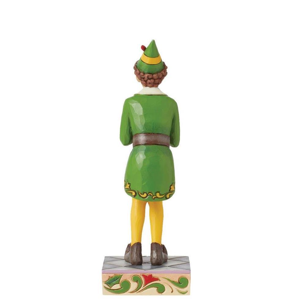 PRE-ORDER 2024 <br> Elf by Jim Shore <br> Buddy Elf Excited Post (22cm) <br> "SANTA! I know him" - $129.95