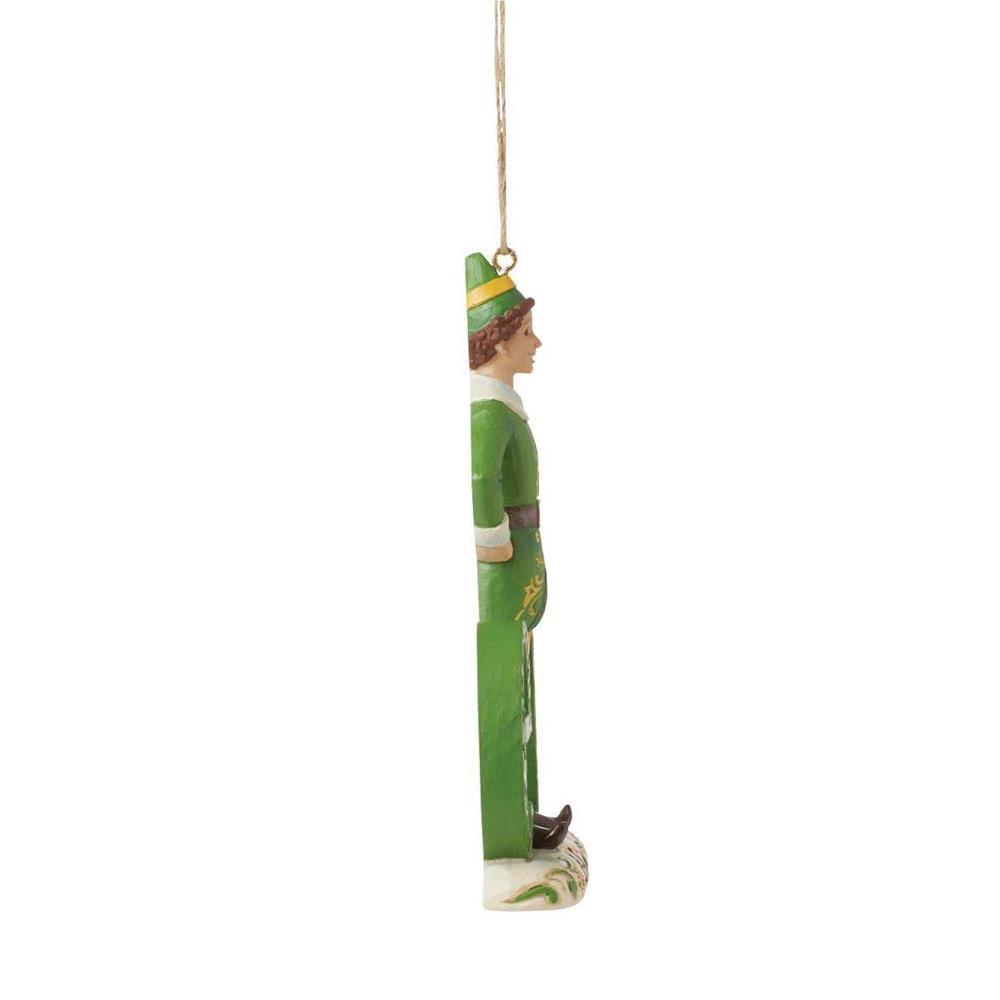 PRE-ORDER 2024 <br> Elf by Jim Shore <br> Buddy Elf Word (12cm) <br> Hanging Ornament - $64.95