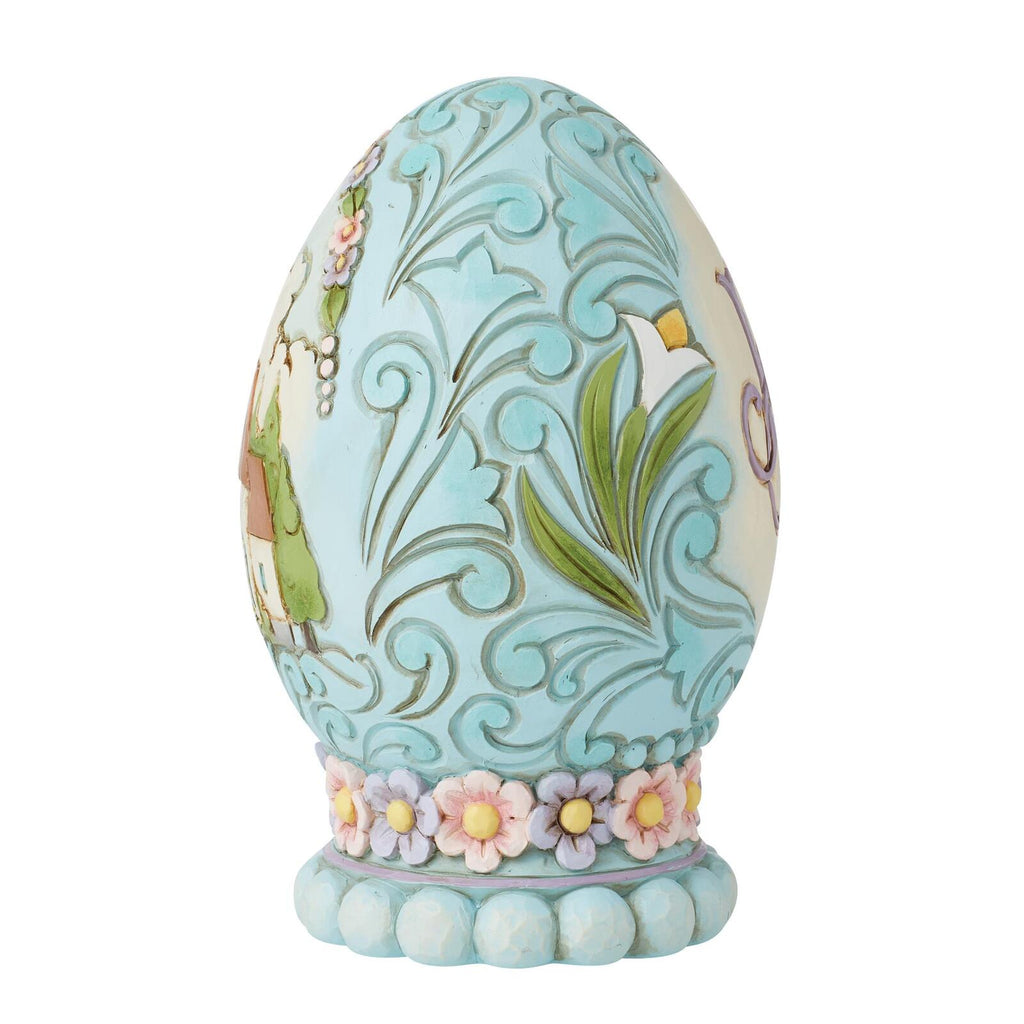 NEW 2025 <br> Heartwood Creek <br> Egg With Church Scene <br> "Let Us Rejoice"