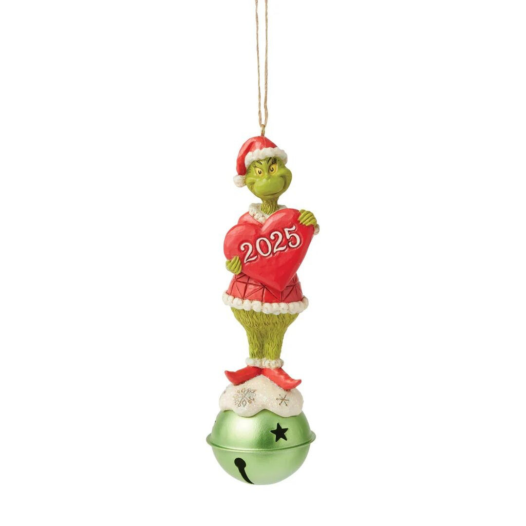 Grinch by Jim Shore <br> Hanging Ornament <br> Grinch on Bell (14cm) <br> Dated 2025