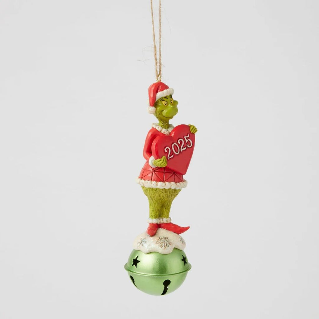 Grinch by Jim Shore <br> Hanging Ornament <br> Grinch on Bell (14cm) <br> Dated 2025