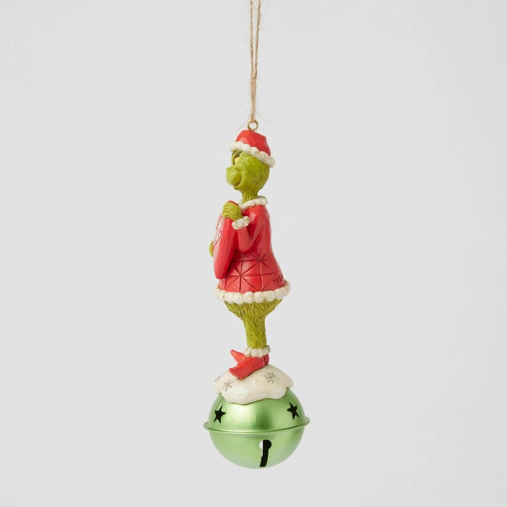 Grinch by Jim Shore <br> Hanging Ornament <br> Grinch on Bell (14cm) <br> Dated 2025