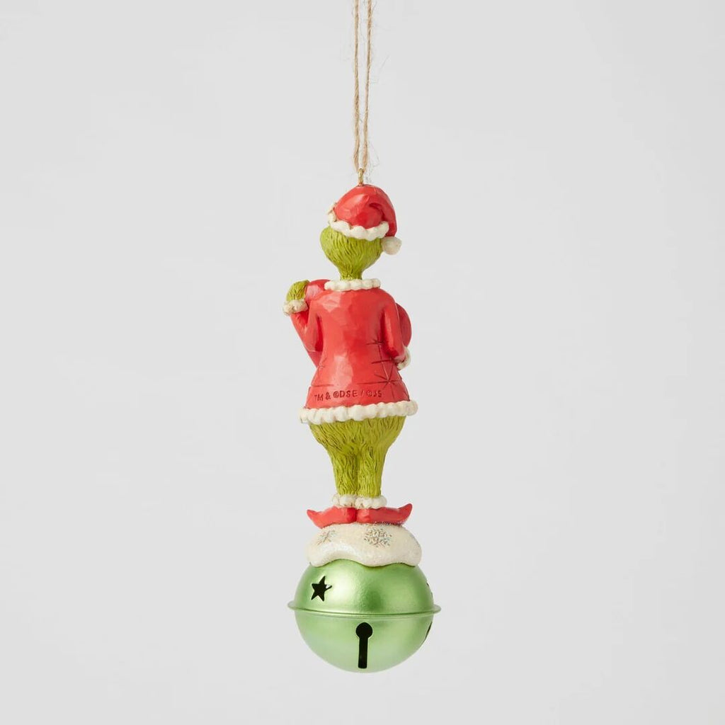 Grinch by Jim Shore <br> Hanging Ornament <br> Grinch on Bell (14cm) <br> Dated 2025