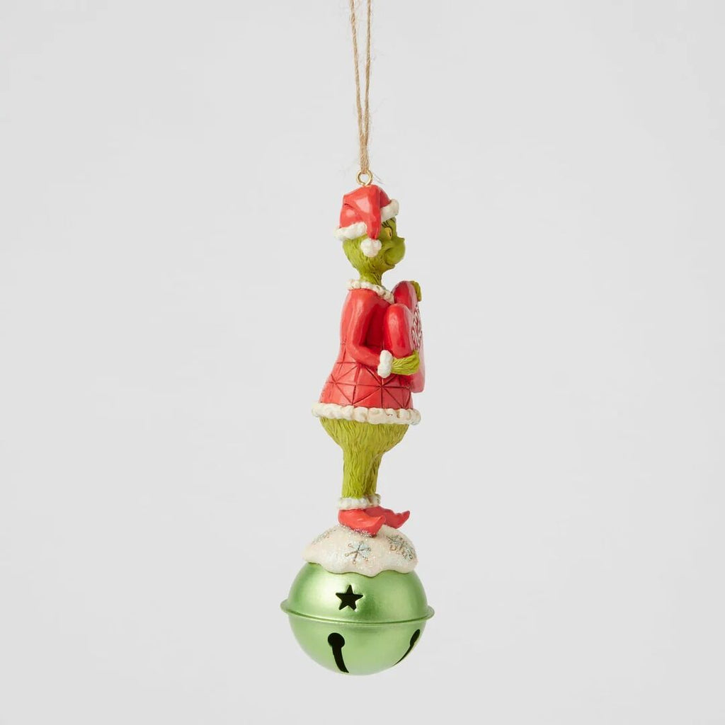 Grinch by Jim Shore <br> Hanging Ornament <br> Grinch on Bell (14cm) <br> Dated 2025