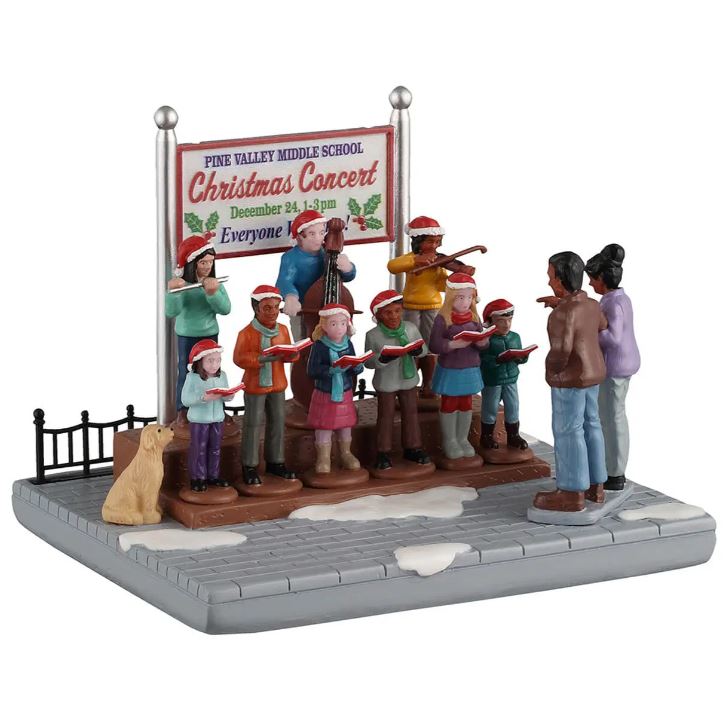 Xマス lemax ミュージカル・ホール　合唱つき　ライトハウス　ミニチュア LEMAX 2026 Table Piece School Christmas Concert – The Christmas Shop