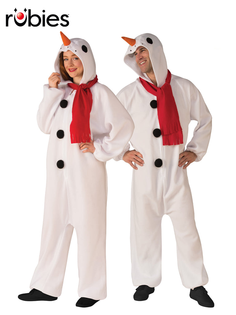 Snowman Onesie Jumpsuit, Adult <br> Medium