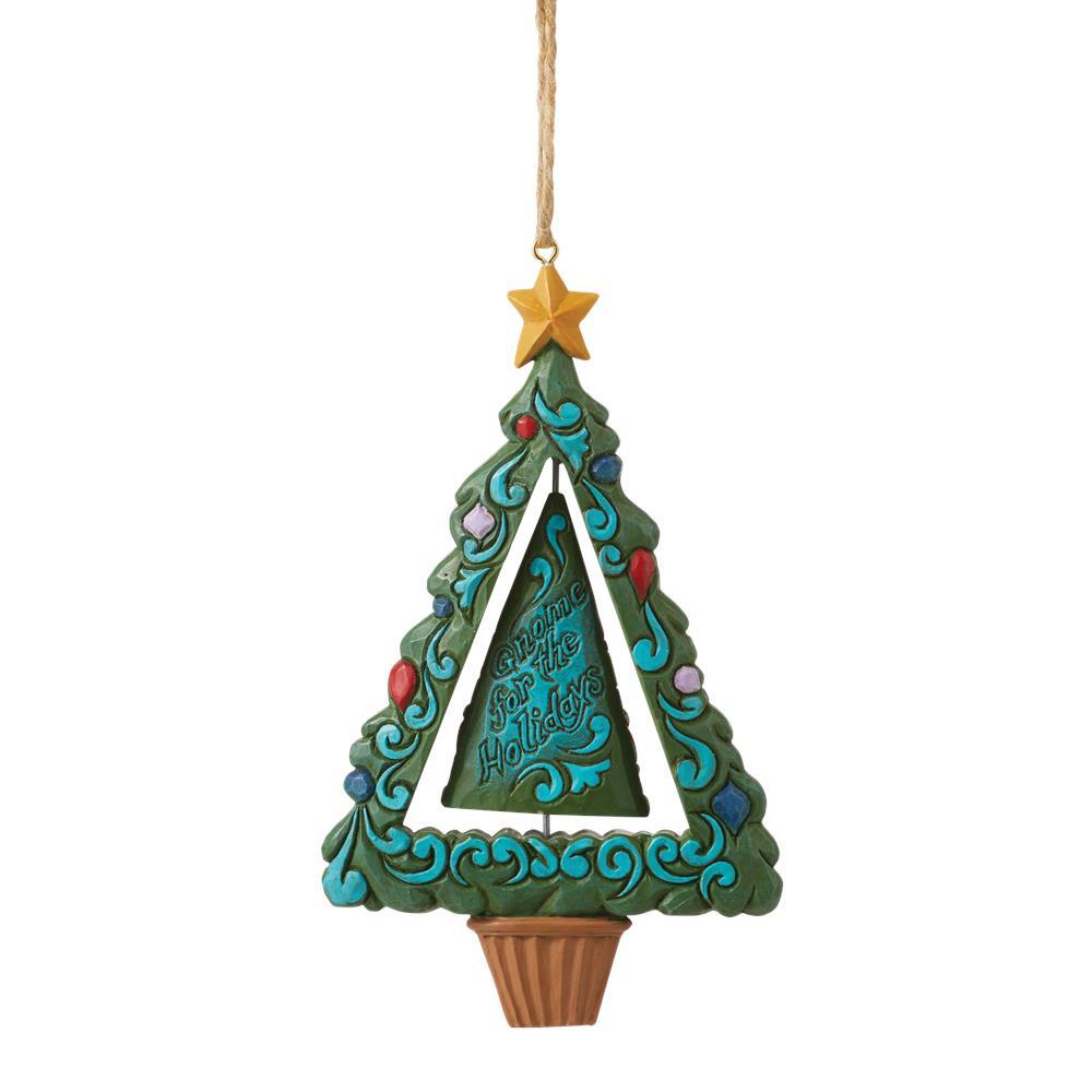 Heartwood Creek <br> Rotating Gnome In Tree (12cm) <br> Hanging Ornament