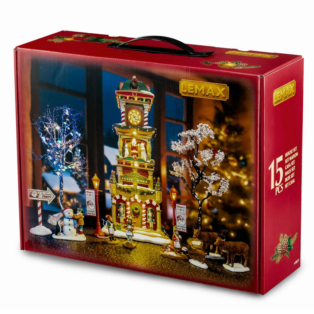 LEMAX 2025 <br> Santa's Wonderland <br> The Village Square Clock Tower Set