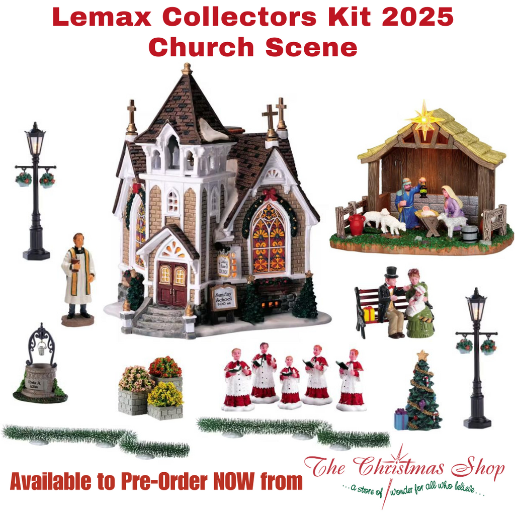 LEMAX 2025 PRE-ORDER <br> 2025 Lemax Collectors Kit <br> Church Scene - $119