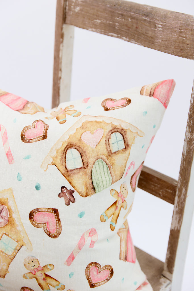 Gingerbread Dreams Linen Cushion Cover