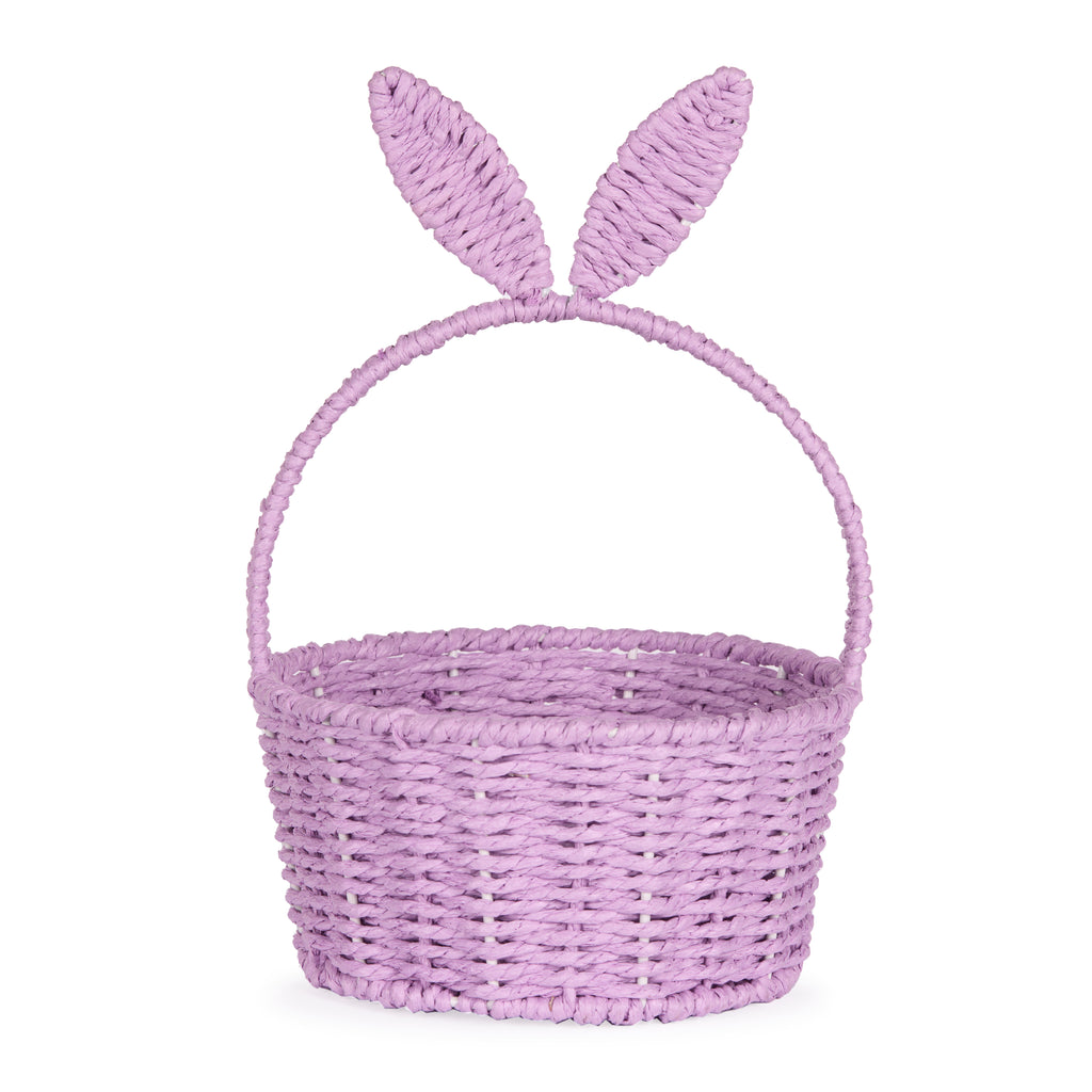 Easter Wreath <br> Pansy Petals <br> Purple Bunny Ears Basket