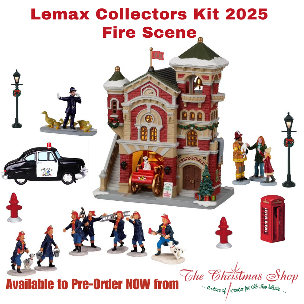 LEMAX 2025 PRE-ORDER <br> 2025 Lemax Collectors Kit <br> Fire Station Scene - $119