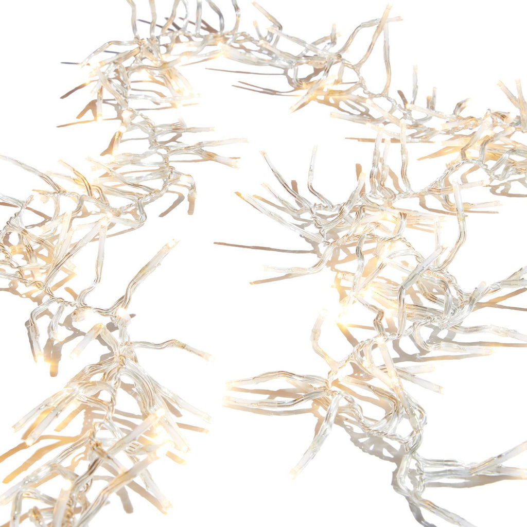 RAZ Lights <br> 300 Warm White LED <br> Cluster Light Garland <br> Clear Wire (3m)