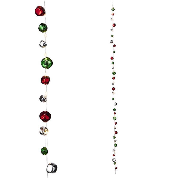 Raz Garland <br> Lit Jingle Bell Garland (1.5m)