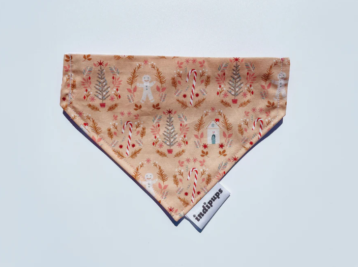 IndiPups - Dog Bandana (Tie Up) <br> Medium <br> Ginger Bread House