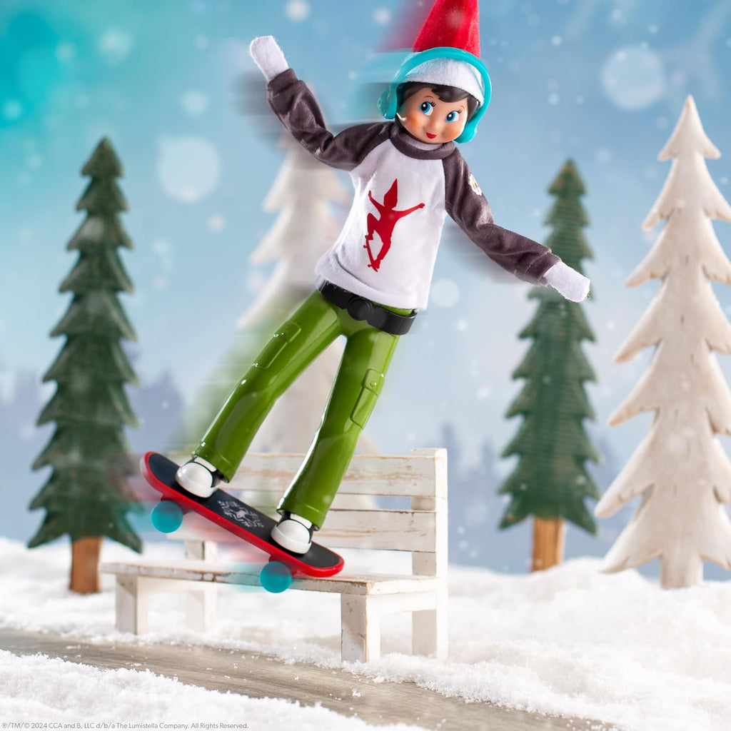 NEW 2024 <br> Claus Couture Collection® <br> MagiFreez® Holly Jolly Ollie Skateboard Set