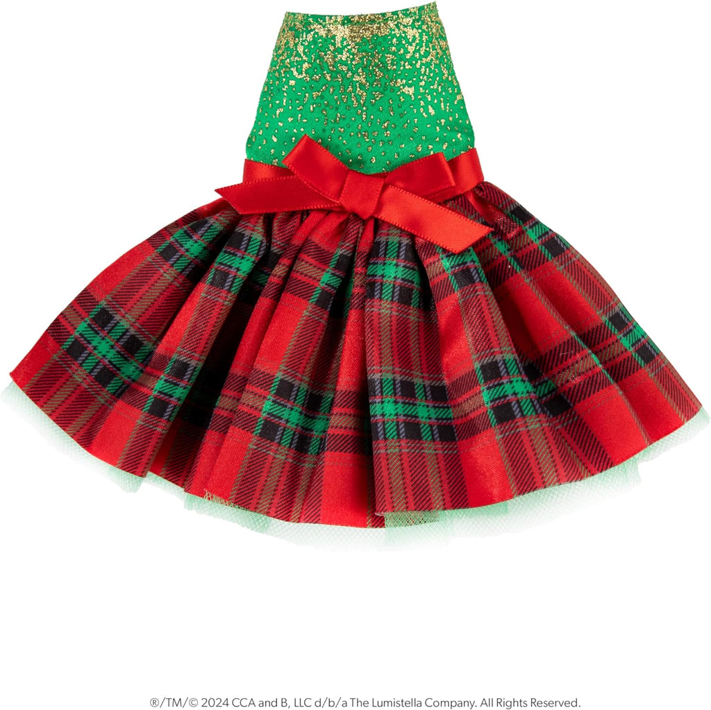 NEW 2024 <br> Claus Couture Collection® <br> Gifts and Glamour Festive Plaid Dress