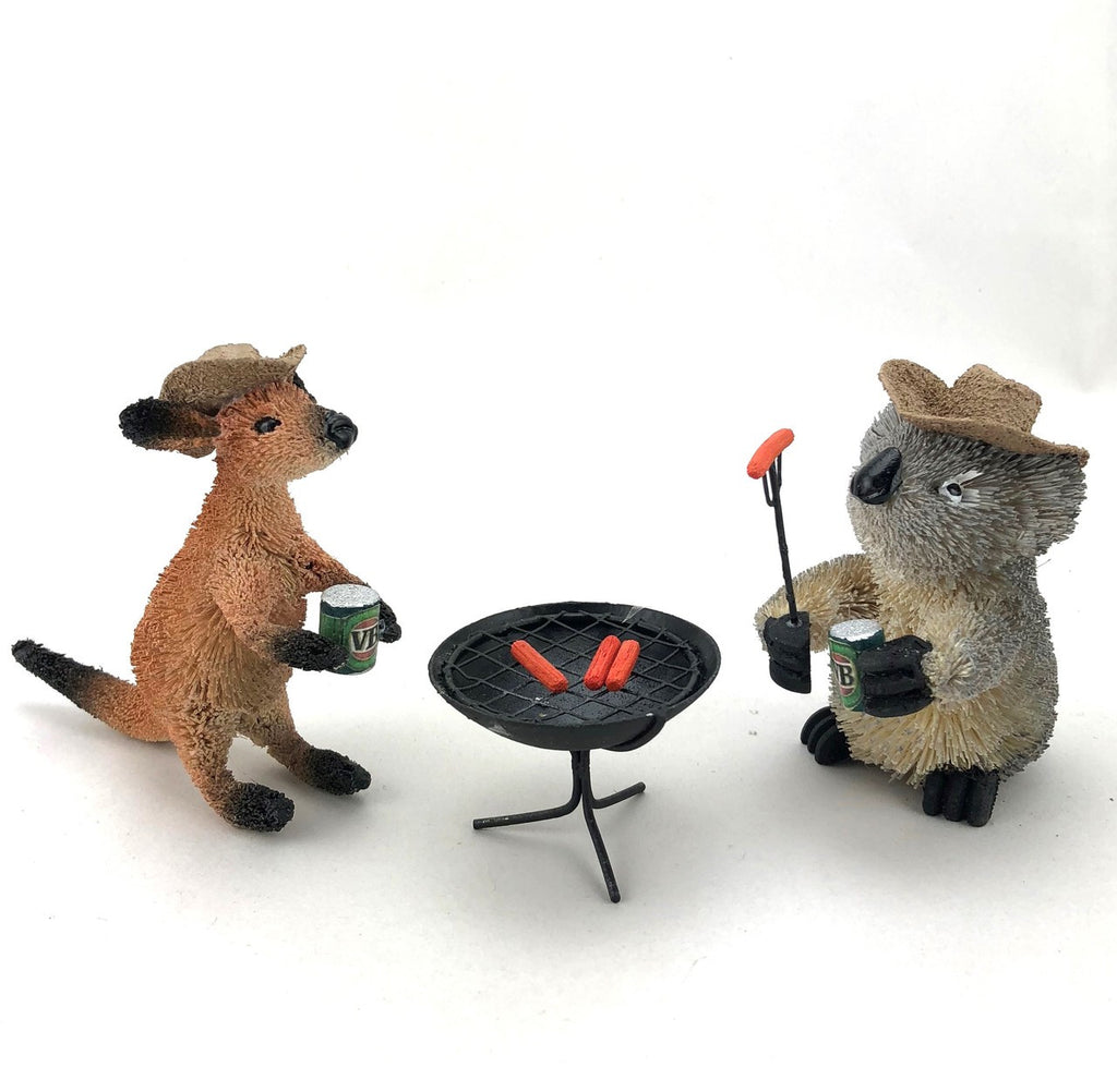 Bristlebrush Designs <br> Christmas Decoration <br> Aussie Blokes at BBQ