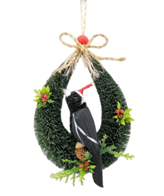 Bristlebrush Designs <br> Christmas Decoration <br> Magpie Door Loop Hanger