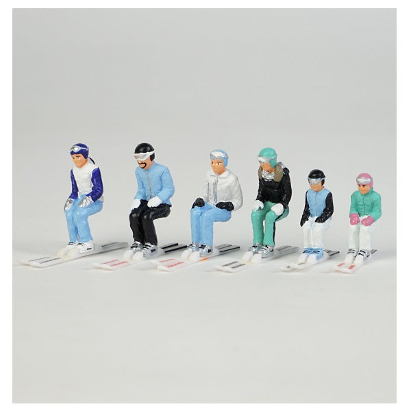JÄGERNDORFER <br> Figurines Sitting with Skis – 6PC