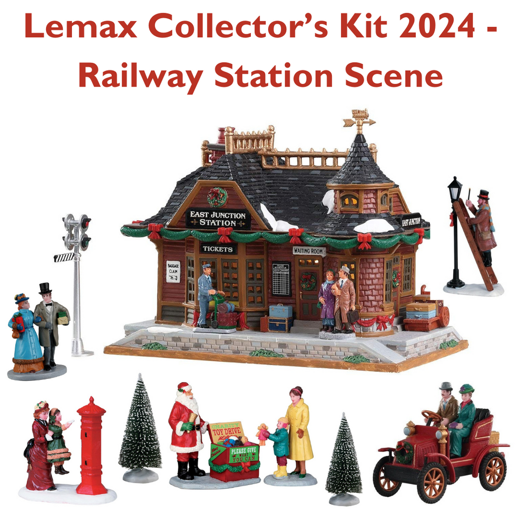 LEMAX 2024 <br> 2024 Lemax Collectors Kit XI <br> Railway Station Scene