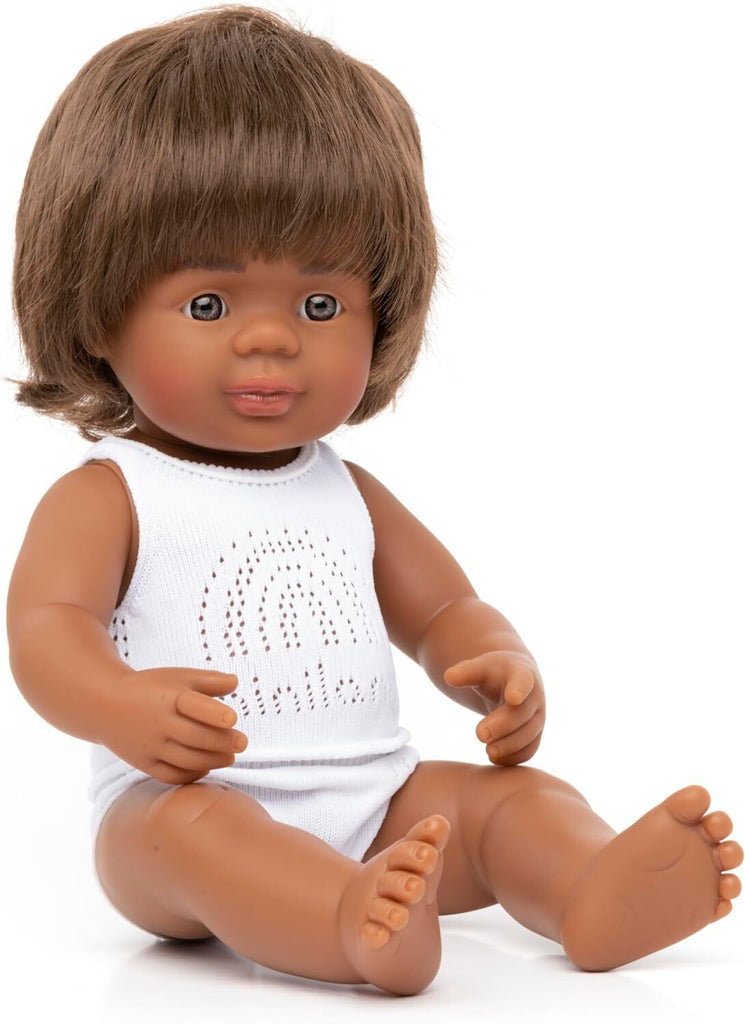 Miniland Doll <br> 38cm Baby Boy <br> Aboriginal with underwear