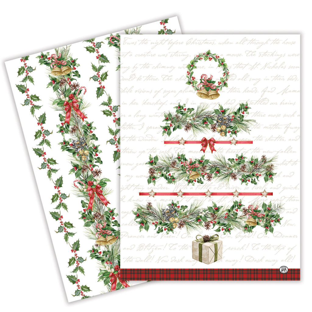 Michel Design Works <br> Tea Towels (Set of 2) <br> Holiday Garland