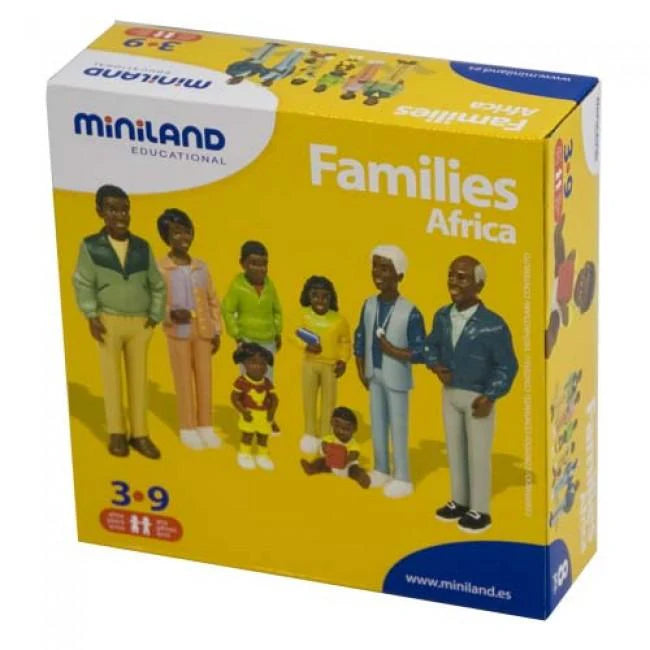 Miniland <br> African Family Figures - 8 piece set