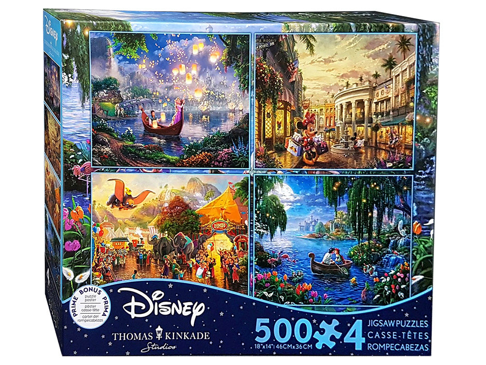 Thomas Kinkade Disney Dreams <br> 4 x 500 Piece Puzzles (S9)