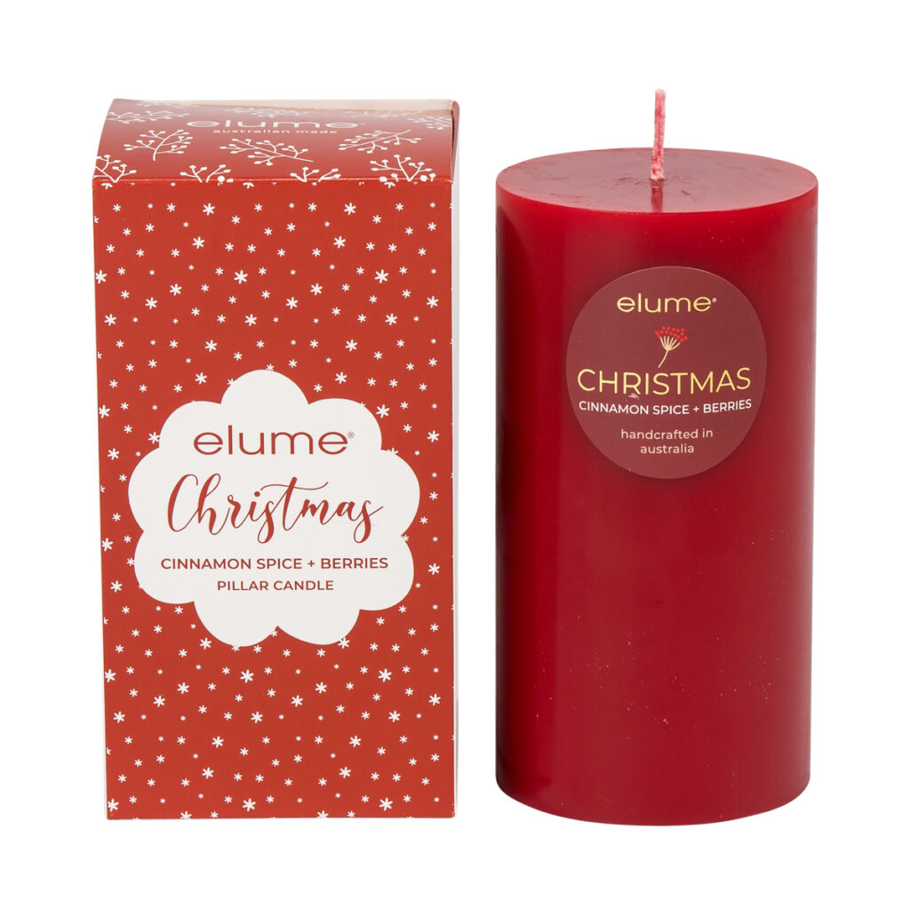 ELUME <br> Pillar Candle <br> Pillar Cinnamon Spice & Berries 3×6