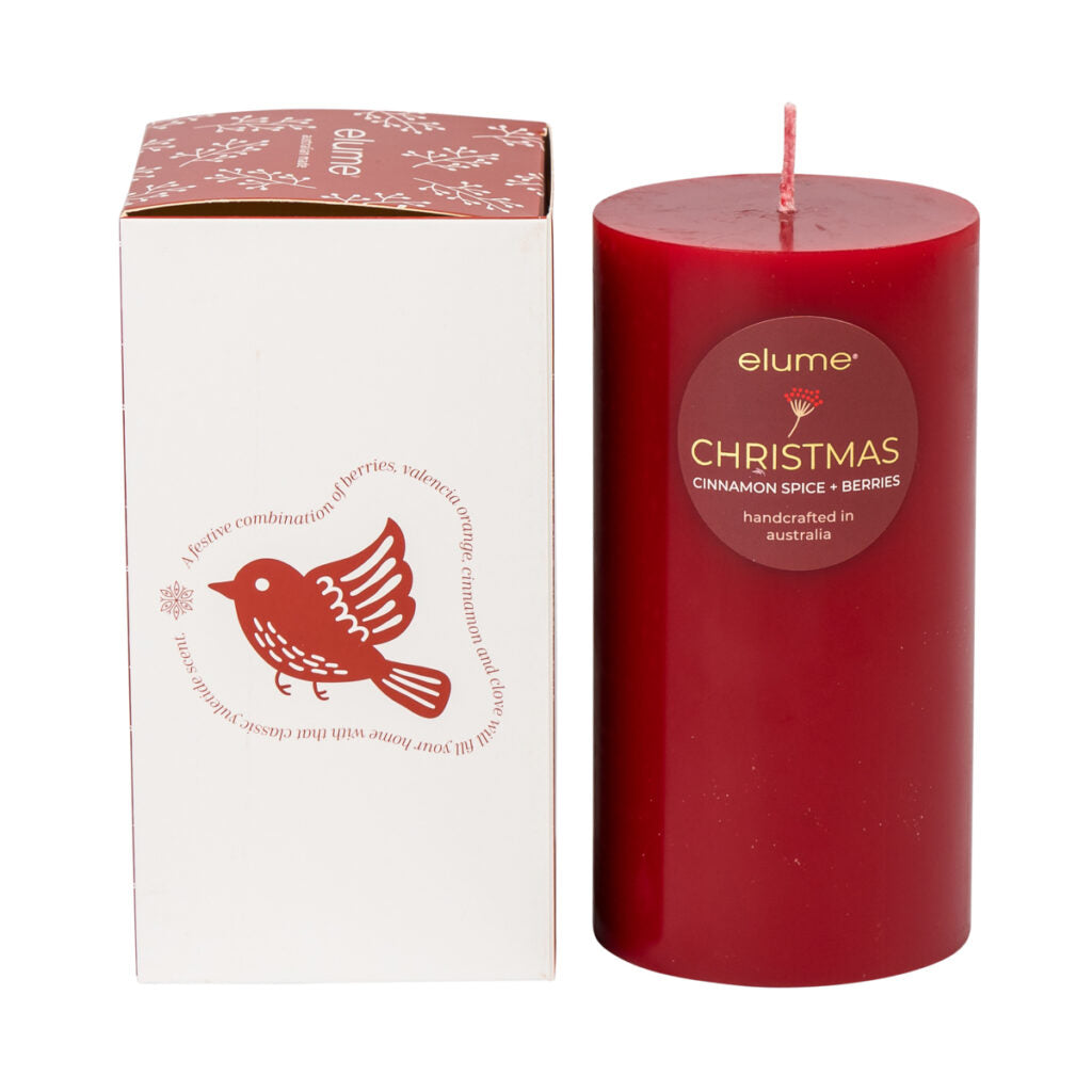 ELUME <br> Pillar Candle <br> Pillar Cinnamon Spice & Berries 3×6