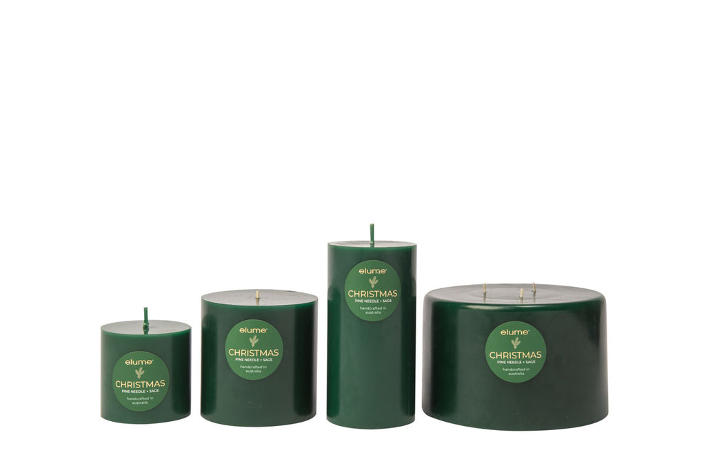 ELUME <br> Pillar Candle <br> Pine Needle & Sage 3×6